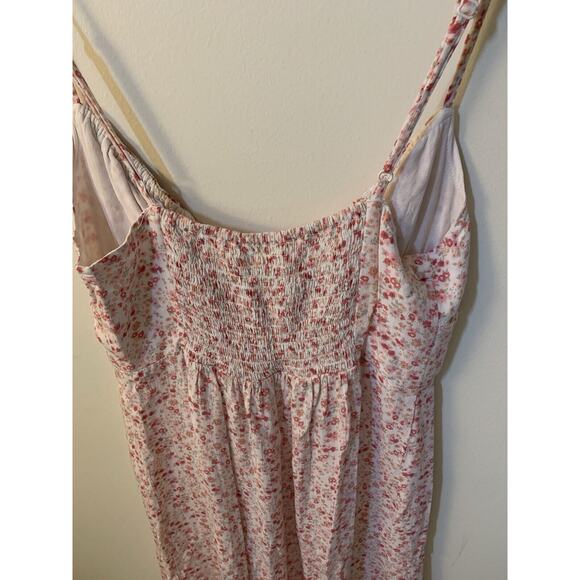 Aeropostale Floral Dress Small Pink Y2K Smocked Cottage Boho Ditsy Coquette - Picture 5 of 8